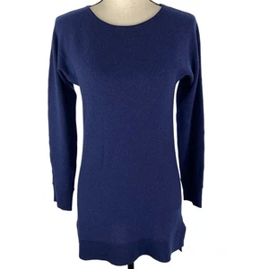 Halogen Pullover Kaschmir Wolle Tunika Hi Low Longpullover Blau Damen Größe S - Bild 1 von 10