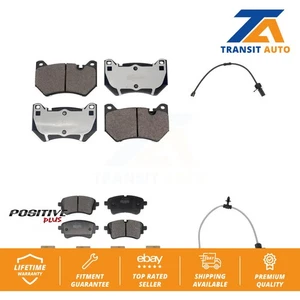Front Rear Semi-Metallic Disc Brake Pads & Wear Sensor Kit For 2021 Audi Q5 2.0L - Picture 1 of 9