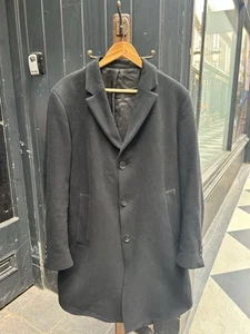 Hugo Boss Men's Cashmere Wool Overcoat Size L/XL 46” Chest 27” Sleeve 21” - Picture 1 of 6