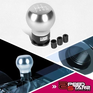 J2 6-Speed MT Teardrop Shape Style Shift Knob Silver w/M8/ M10/ M12 Adapter 170g - Picture 1 of 7