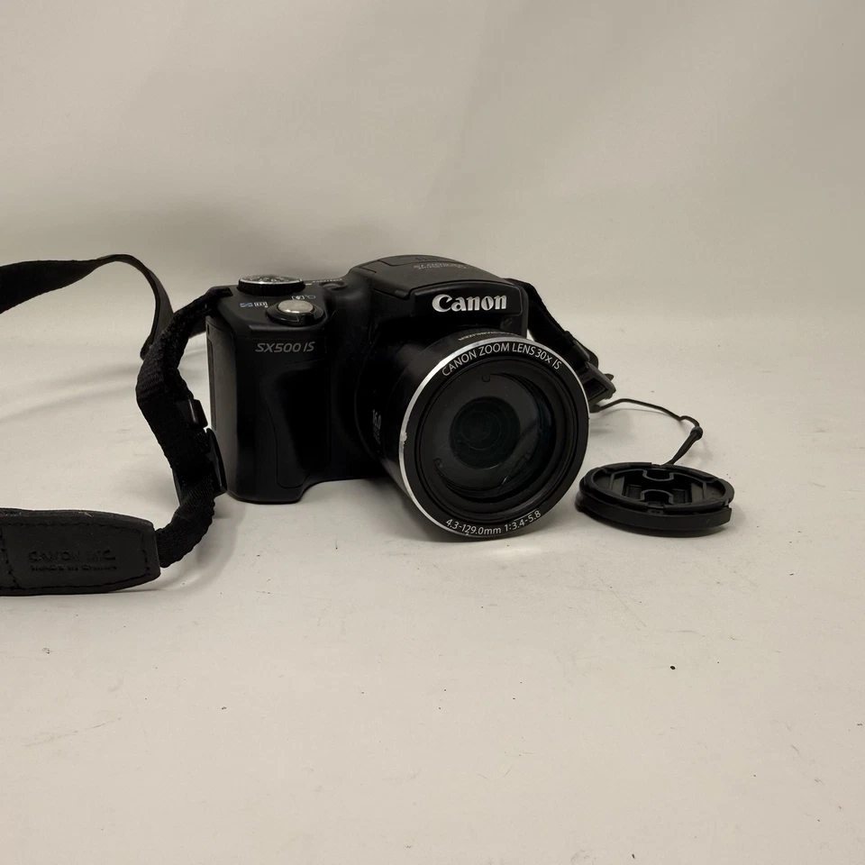 Cannon PowerShot SX500 IS 16.0MP Digital Camera - Black - Image 1 of 3