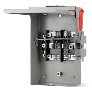 Interruptor de seguridad de doble tiro de servicio general 100 amperios 120/240 V 24.000 vatios sin fusionar - Imagen 1 de 5