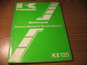 KAWASAKI MOTORCYCLE OWNERS & SERVICE MANUAL 99920-1324-01 KX125 E1 (ISC-1125) - Bild 1 von 7