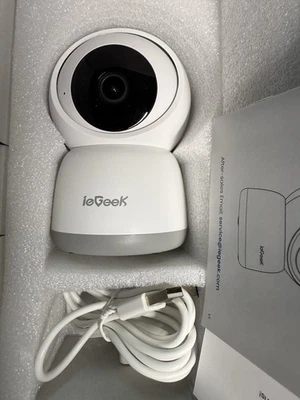 ieGeek 5MP Indoor Cam 5G/2.4G WiFi Home Pan/Tilt Smart Dog Cam Alexa AI Detect - Image 1 of 4