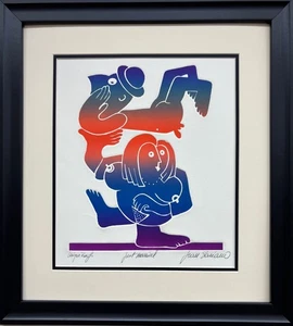 Jean Sariano "Just Married" Signed & # Etching Pop Art Mid Century  FRAMED - Picture 1 of 5