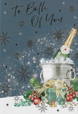 POPPYHILL TO BOTH OF YOU CHRISTMAS CARD WITH GOLD FOIL DETAIL