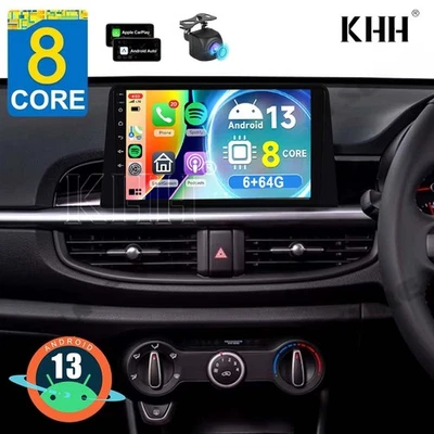 6G+64G Für Kia Picanto Ja 2017-2023 Android 13 Autoradio Carplay WiFi GPS Navi - Bild 1 von 4
