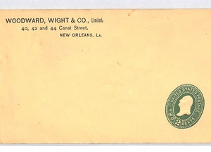 USA Cover 2c Green ERROR *MISPLACED DIE* Postal Stationery NEW ORLEANS Env XU273 - Picture 1 of 12