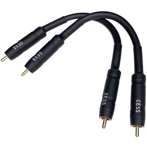 CESS-111-6i RCA Preamp Jumpers Male to Male Patch Cable, 2 Pack (6 Inches) - Picture 1 of 7