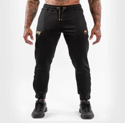Venum UFC Authentic Fight Night Walkout Jogger Pants Black Gold Men's XL New - Image 1 of 4