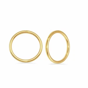 14k Solid Yellow Gold Seamless Ring Piercing/ Gold Body Jewelry Seam Ring - Picture 1 of 1