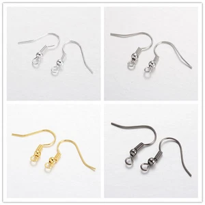 100X Ganchos para pendientes de latón 19x18 mm Alambre para orejas Ganchos para fabricación de joyas - Imagen 1 de 13