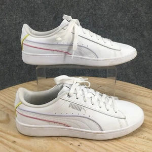 Puma Shoes Womens 8.5 Vikky V2 Casual Sneakers White Leather Lace Up 74512-03 - Picture 1 of 16