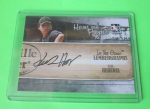2011 ITG Heroes and Prospects Lumbergraphs Autographs Luis Heredia NM/MT