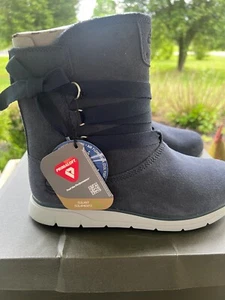 NIB TIMBERLAND Leighton Waterproof Suede Boots Blue Women’s Size 8 - Picture 1 of 8