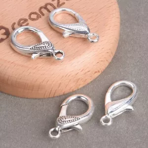 5 Stck. 30x17 mm Antik Silber Farbe Metall Karabiner Haken Clips Zum Selbermachen Schmuck - Bild 1 von 6