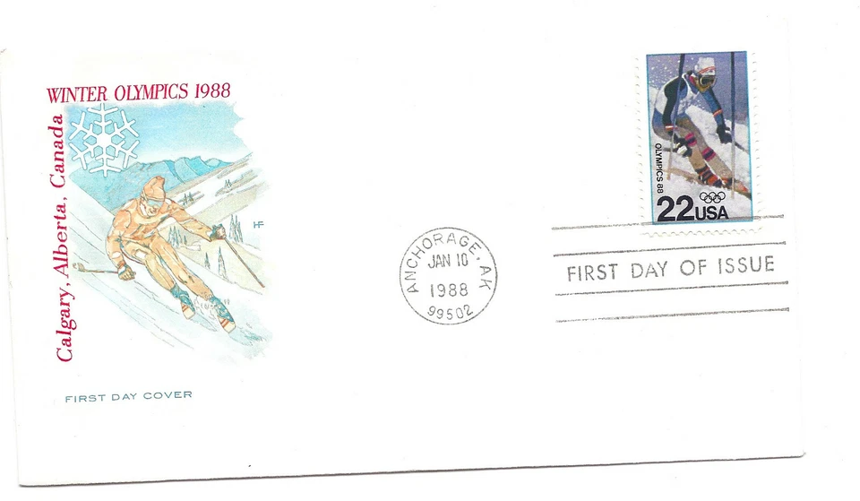 2369 Winter Olympics 88 Farnam, HF, FDC - Image 1 of 1