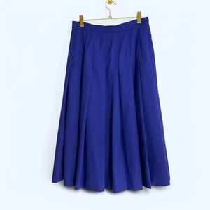 Royal Blue Knife Pleats Knee Length Skirt Size UK 10 US 6 Pleated Occasion - Picture 1 of 9