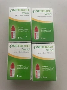 4 Vials OneTouch Verio Level 4 Control Solution Factory Selaed 4/2026 One Touch - Picture 1 of 4