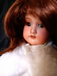 Muñeca Cabeza Bisque Antigua 13' ', Vestido Floradora Original Garts, Mohair Alemania - Imagen 1 de 13