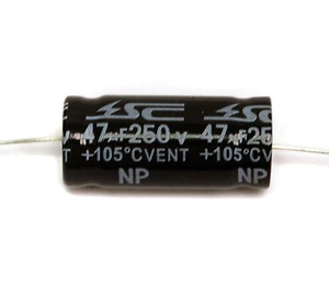 10pc Electrolytic Capacitor NPT Axial 2000hr +105℃ RoHS NP 47uF 250V φ16x36mm SC - Picture 1 of 1