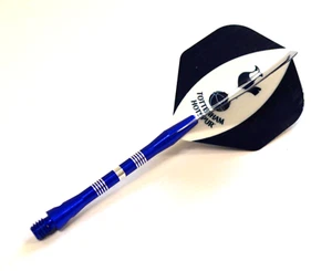 TOTTENHAM HOTSPUR SPURS DART FLIGHTS & BLUE REGROOVED ALUMINIUM STEMS - Bild 1 von 1