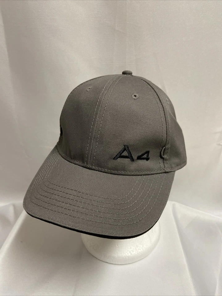 Audi A4 Embroidered Gray Strapback Baseball Cap Hat New - Image 1 of 4