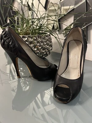 Damen Leder Sandalen Pumps MADE IN ITALY VENEZIA VEROCUOIO Schuhe schwarz Gr.39 - Bild 1 von 4