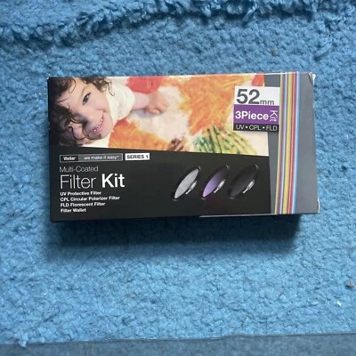 Vivitar 52mm UV, Circular Polarizer, and FLD 3-piece Filter Kit - Image 1 of 2