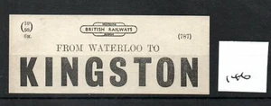 British Railways - Southern Region - BR/SR Luggage Label (146) Kingston - Picture 1 of 1