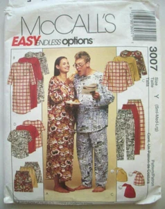 Pijamas unisex patrón 3007 talla busto/pecho 31 32 34 36 38 40 SIN CORTAR - Imagen 1 de 2