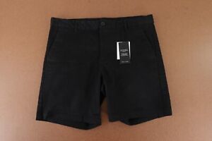 New Look Men's Size 34 Slim Fit Black Flat front Chino Shorts NWT