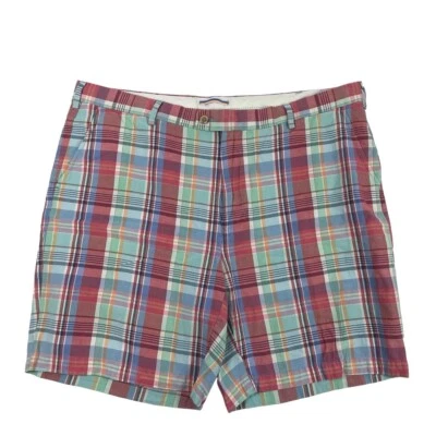 Peter Millar Multicolor Checked Seaside Cotton Golf Short Size 40 Excellent - Image 1 of 4