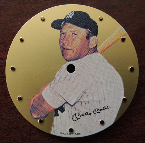 MICKEY MANTLE Swiss Made Wrist Watch Dial NOS New Old StockVery Rare Cover