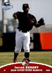 2009 Quad Cities River Bandits Grandstand #2 Jarred Bogany Houston Texas TX Card