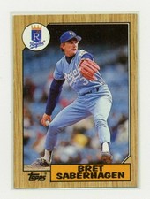 1987 TOPPS BASEBALL CARD #140 - BRET SABERHAGEN / KANSAS CITY ROYALS