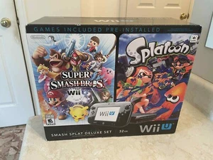 Nintendo Wii U Super Smash Bros & Splatoon Bundle - CIB Complete - TESTED *NICE* - Picture 1 of 13