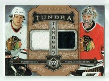 06-07 UD Upper Deck Artifacts  Tuomo Ruutu--Nik Khabibulin  /125  Dual Jerseys
