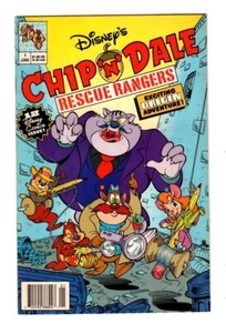 CHIP AND DALE RESCUE RANGERS 1 (FN 6.0) NEWSSTAND VARIANT / BASED ON TV SHOW * - Picture 1 of 2