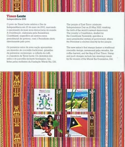 Juego de sellos de independencia Timor Leste 2002 paquete de sellos - Imagen 1 de 1