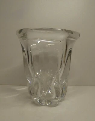 Jarrón pesado años 50 grueso cristalino firmado val saint lambert belgium vintage  Foto 1 de 4