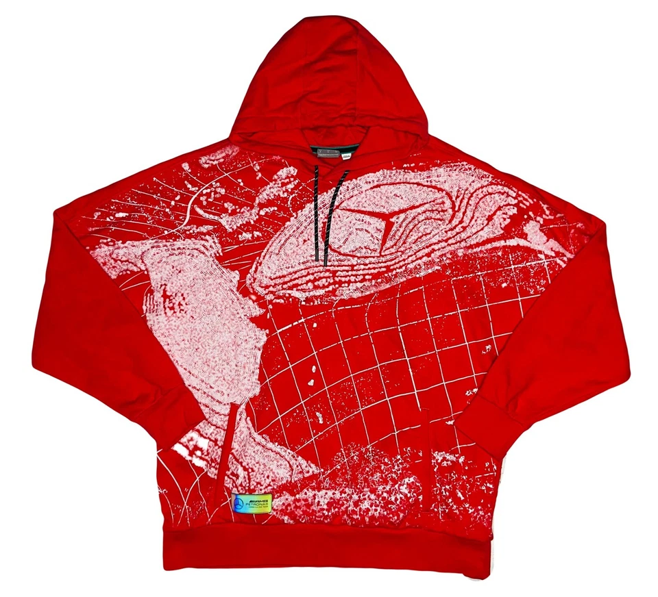 Puma AMG Petronas Formula 1 Team Men's Red Hoodie; M - Image 1 of 4