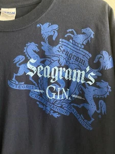 Seagram’s Gin Black T-Shirt Unisex Size 2XL 2 Sided Graphics - Picture 1 of 3