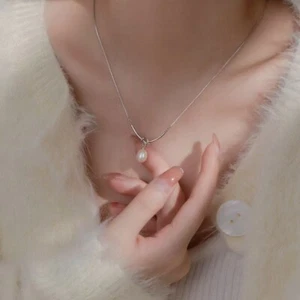 5 Pieces Jewelry Necklace Oval Shape Zircon Necklace Clavicle Chain Women - Picture 1 of 9