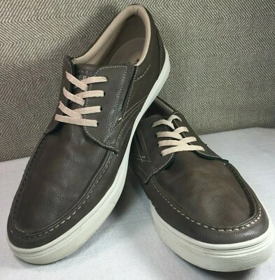 Zapatos cómodos informales Perry Ellis America para hombre marrón cruzado ultra espuma talla 13 usados en excelente estado Foto 1 de 4