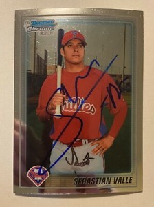 Sebastian Valle Signed Bowman #BCP16 2010 Card PhiladelphiaPhillies Auto MLB RAD