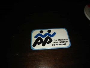 Vtg Montreal International Marathon Pin Macaroon - Picture 1 of 1