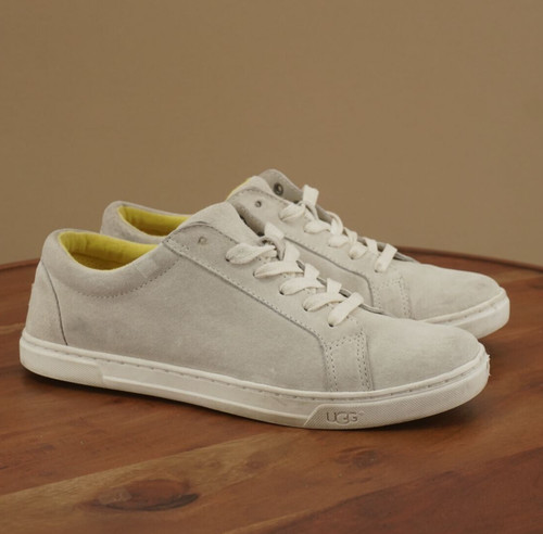 Scarpe sneakers Ugg donna Karine grigio chiaro scamosciate stringate taglia 8