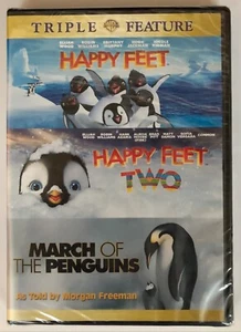 NEW Sealed Happy Feet 1 and 2 March Of The Penguins Triple Feature DVD - Picture 1 of 2