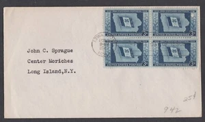 USA 1946 FIRST DAY COVER 100th ANNIV OF IOWA STATEHOOD IN BLOCK OF 4 - Picture 1 of 1